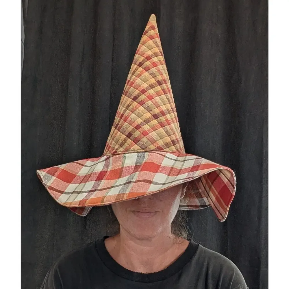 Handmade Upcycled Fall Floral Whimsy Floppy Witch Hat - 8